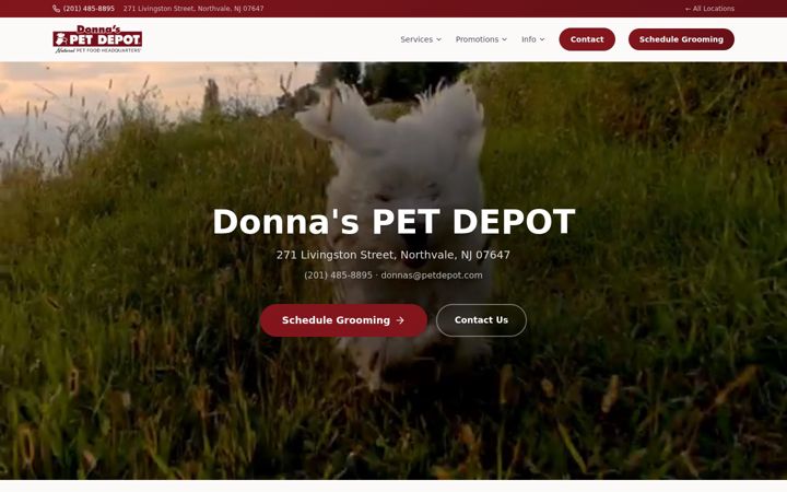 Screenshot of donnaspetdepot.com
