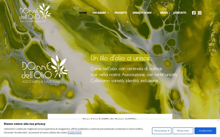 Screenshot of donnedellolio.it