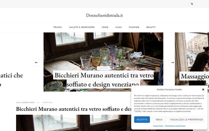 Screenshot of donnefuoridistrada.it