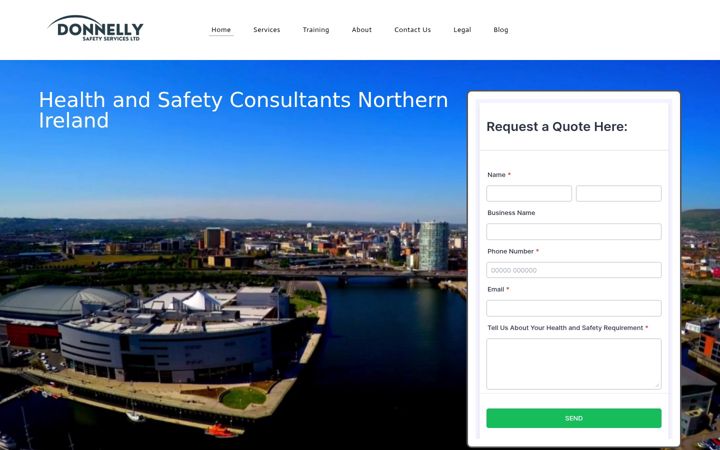 Screenshot of donnellysafety.co.uk