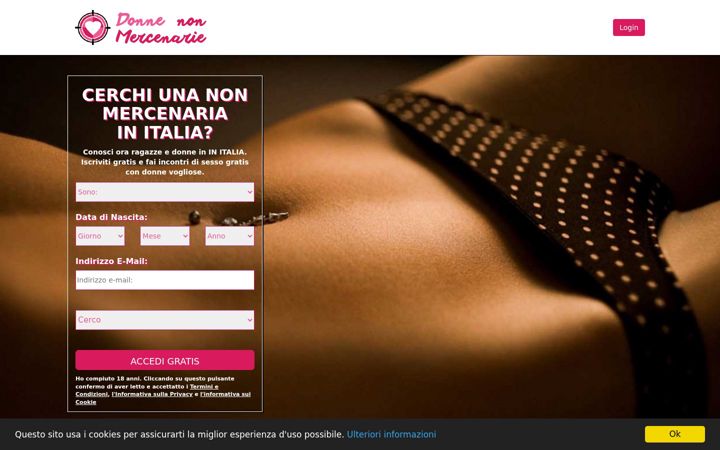 Screenshot of donnenonmercenarie.it