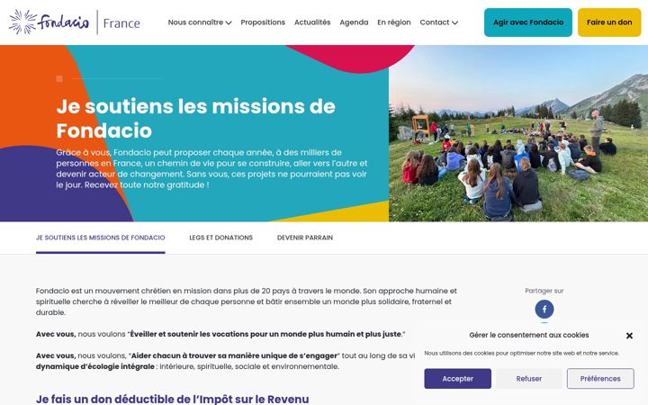 Posnetek zaslona donner-fondacio.fr
