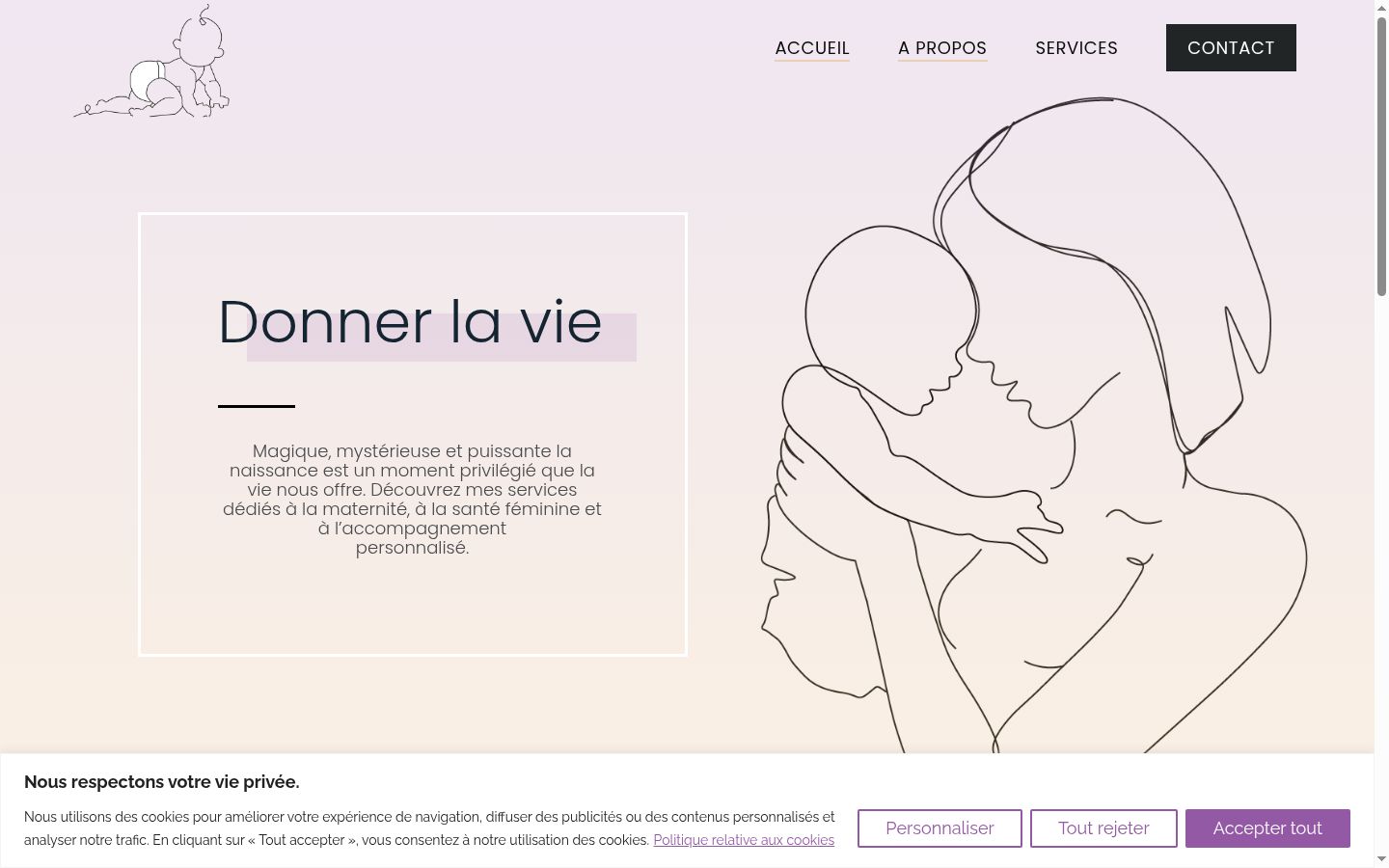 Screenshot of the consent banner shown before any interaction