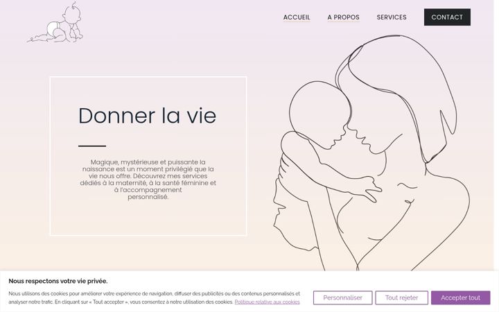 Screenshot of donner-la-vie.com