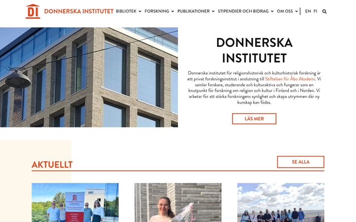 Screenshot di donnerinstitute.fi