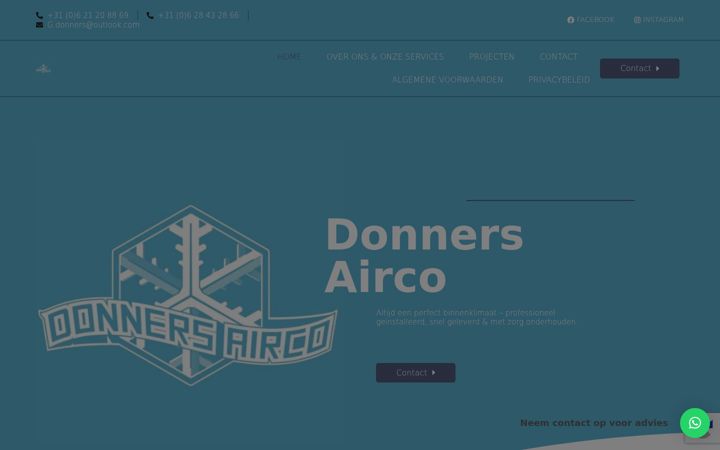Skjermbilde av donnersairco.nl