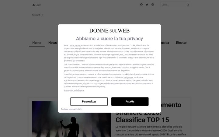 Screenshot of donnesulweb.it