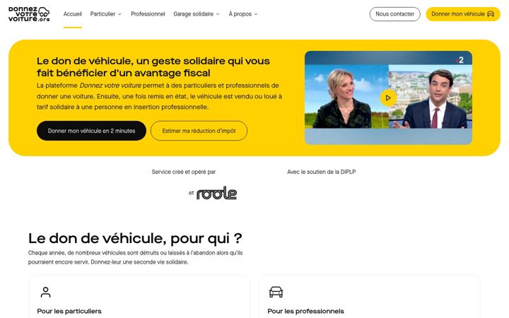 Skjámynd af donnezvotrevoiture.org