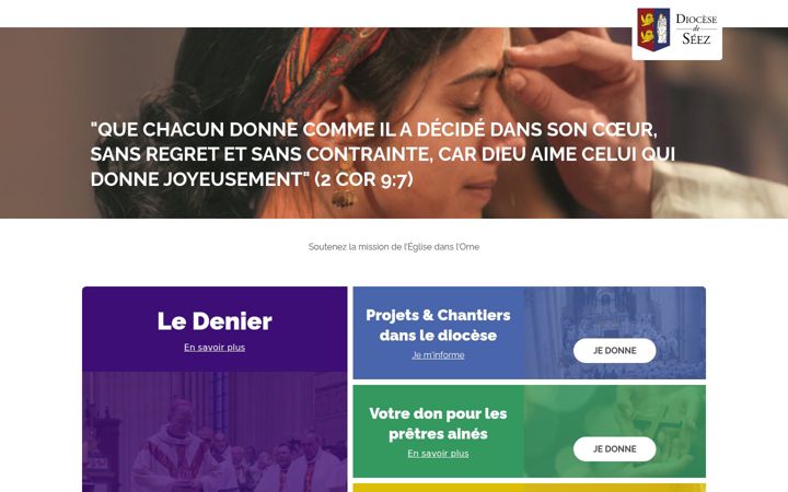 Screenshot of donnons-seez.catholique.fr