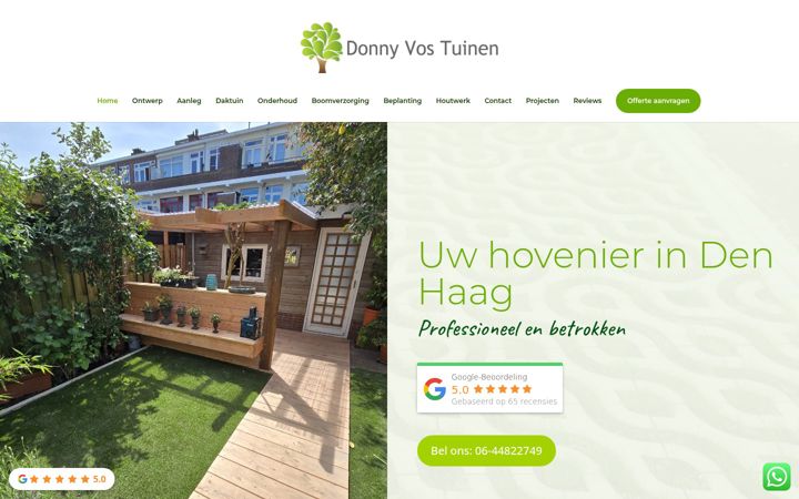 Screenshot of donnyvos-tuinen.nl