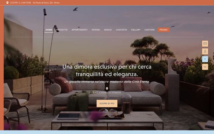 Screenshot of dono-roma.it