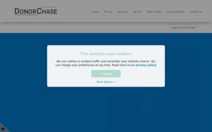 Screenshot of donorchase.com