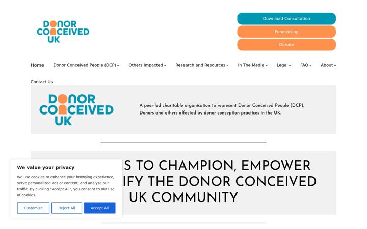 Screenshot of donorconceiveduk.org.uk