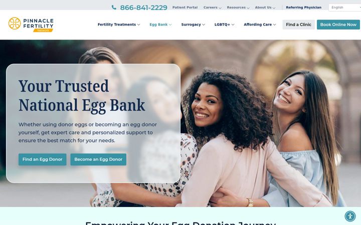 Screenshot of donoreggbank.com