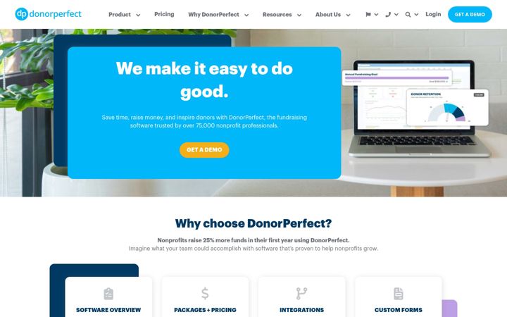 Screenshot of donorperfect.com