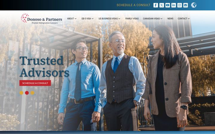 Screenshot von donosolaw.com