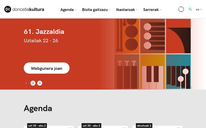 Screenshot of donostiakultura.eus