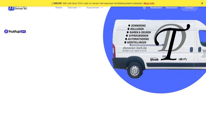 Screenshot of donovan-tack.be
