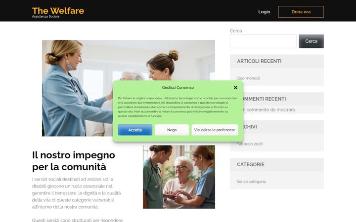 Screenshot di donowelfare.org