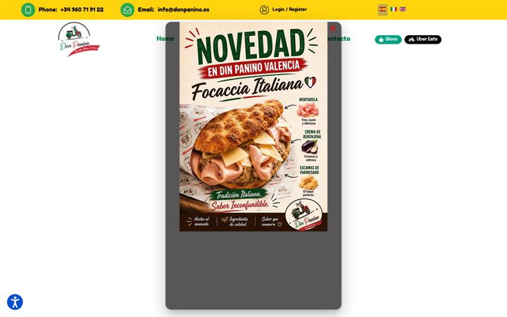 Screenshot of donpanino.es