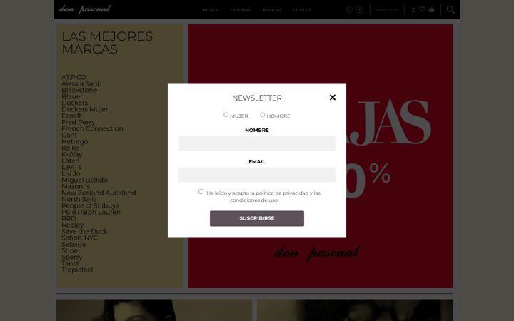 Screenshot of donpascual.es