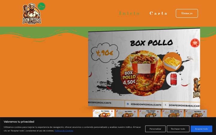 Screenshot of donpedrokebab.es