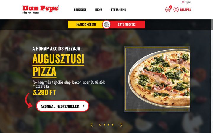 Screenshot of donpepe.hu