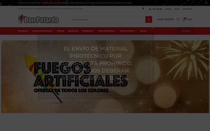 Screenshot of donpetardo.com