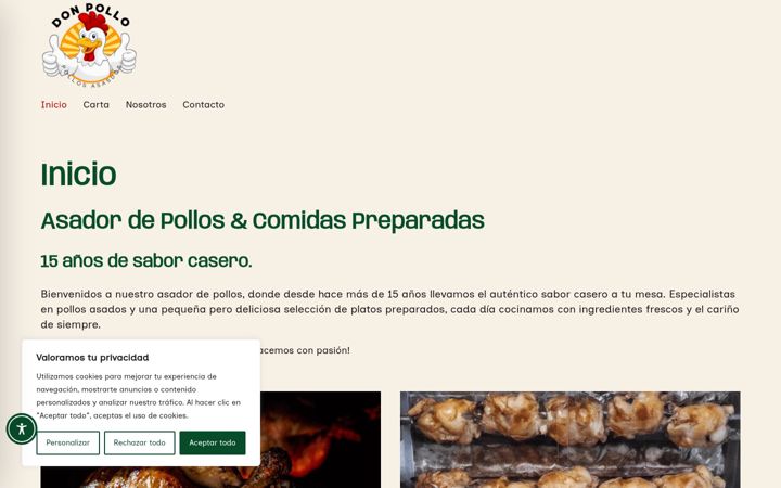 Screenshot of donpollopaterna.es
