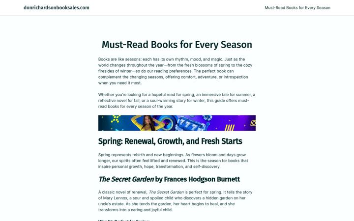 Screenshot of donrichardsonbooksales.com