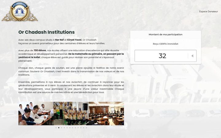Screenshot of dons-or-chadash.com