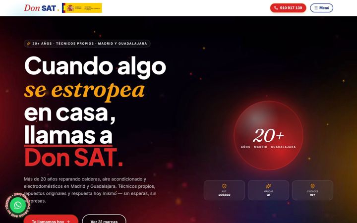 Screenshot of donsat.es