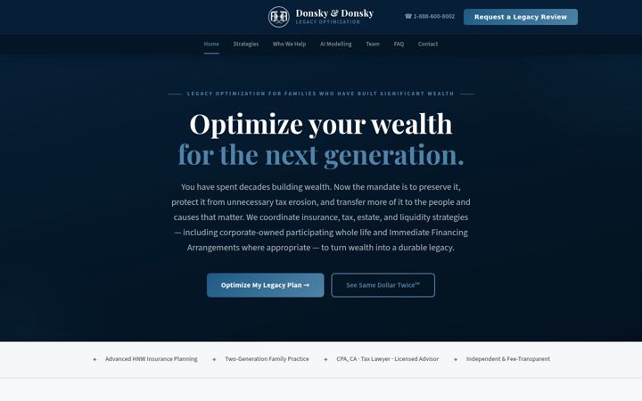 Screenshot ta' donskywealthmgmt.ca