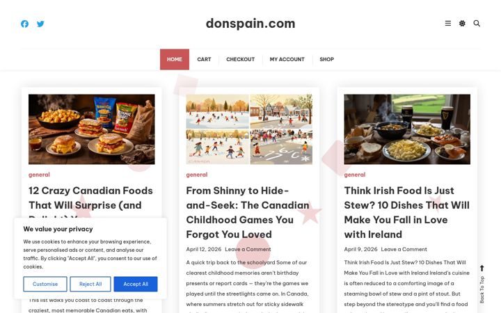 Screenshot of donspain.com