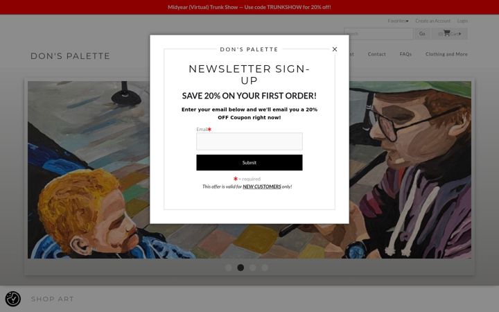 Screenshot of donspalette.com