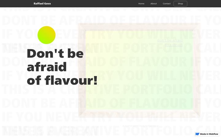 Screenshot of dontbeafraidofflavour.com