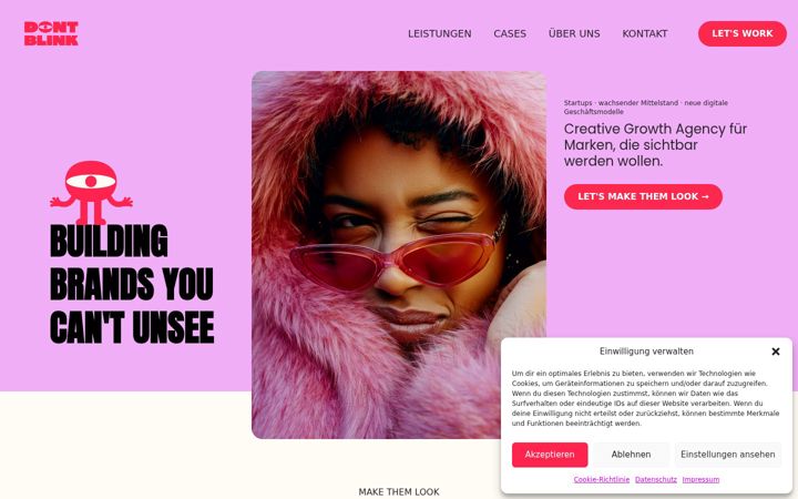 Screenshot of dontblink.agency