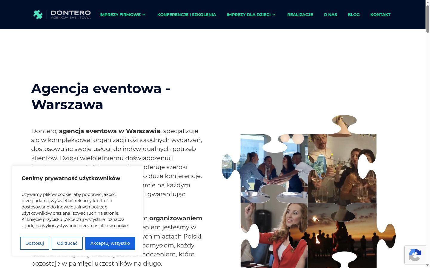 Screenshot des Einwilligungsbanners vor jeglicher Interaktion