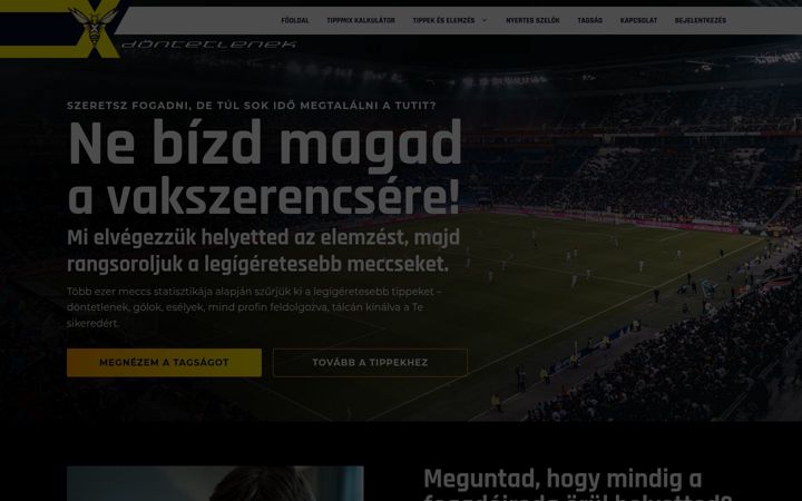 Screenshot of dontetlenek.hu