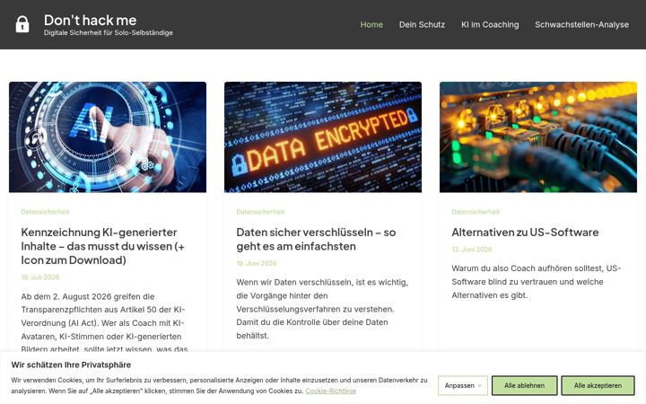 Screenshot of donthackme.de
