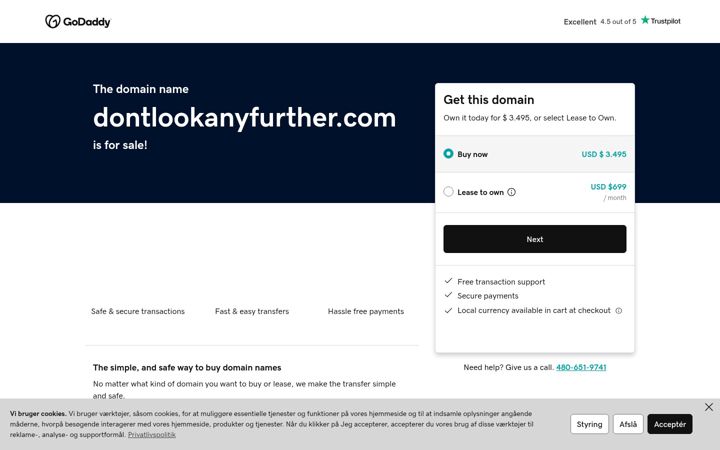 Screenshot of dontlookanyfurther.com