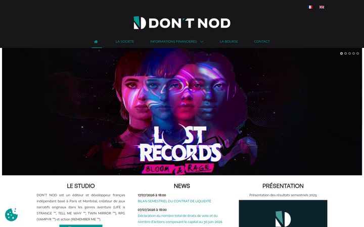 Screenshot of dontnod-bourse.com