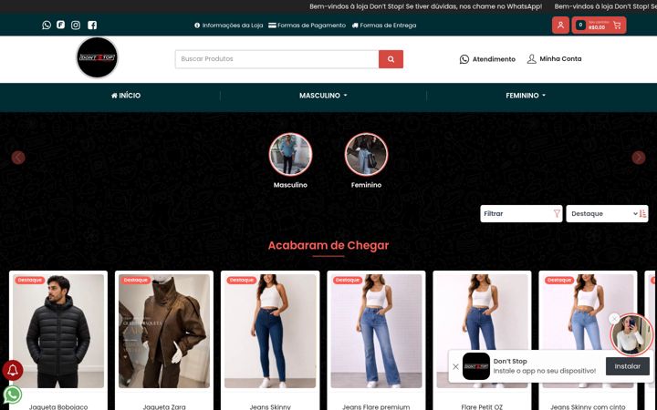 Snimka zaslona za dontstop.com.br
