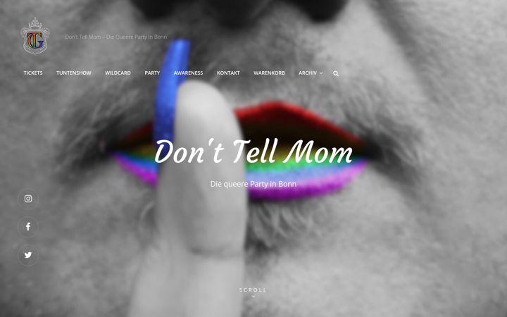 Screenshot ta' donttellmom.de