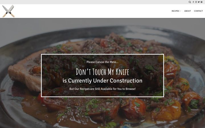 Screenshot of donttouchmyknife.com
