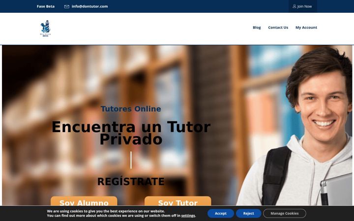 Screenshot of dontutor.com