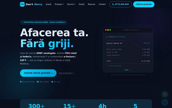 Screenshot of dontworry.ro
