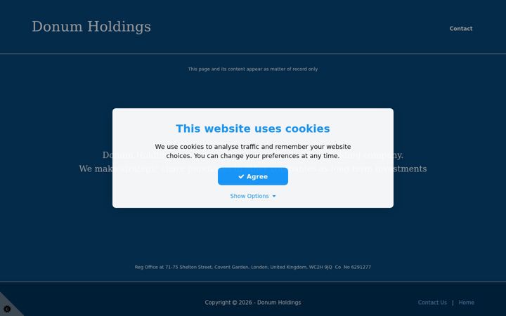 Screenshot of donumholdings.uk