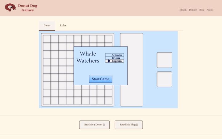 Screenshot of donutdoggames.com