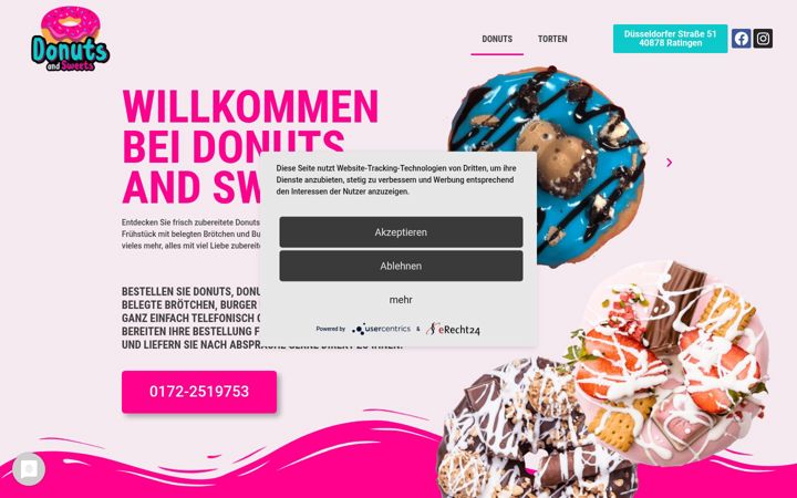 Screenshot of donutsandsweets.de
